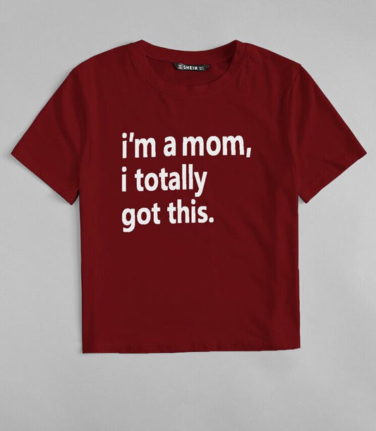 I’m A Mom T-Shirt Burgundy